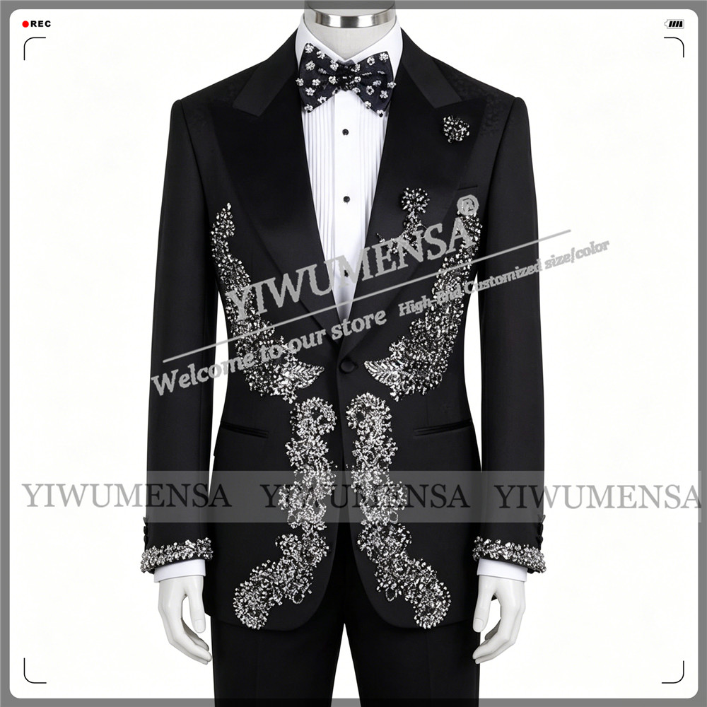 Men'S Formal Wear No Suit - 남성용 독점 웨딩 정장 슬림핏 비즈