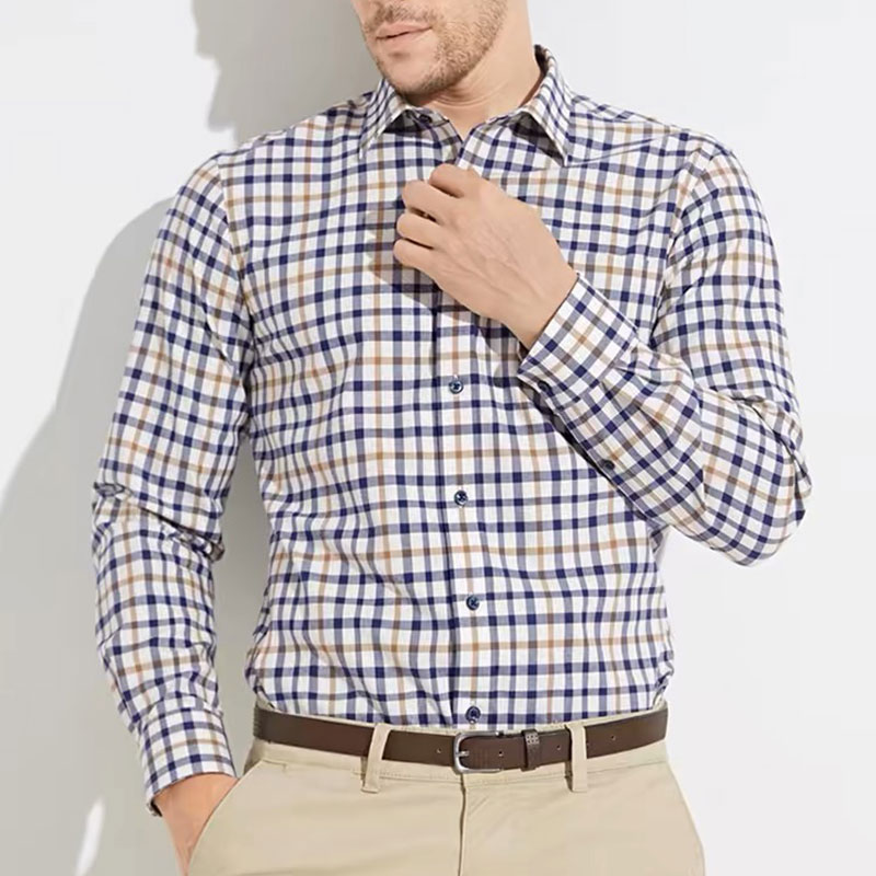 Men Formal Wear Summer - 남성용 통기성 순면 긴팔 셔츠, 편안한
