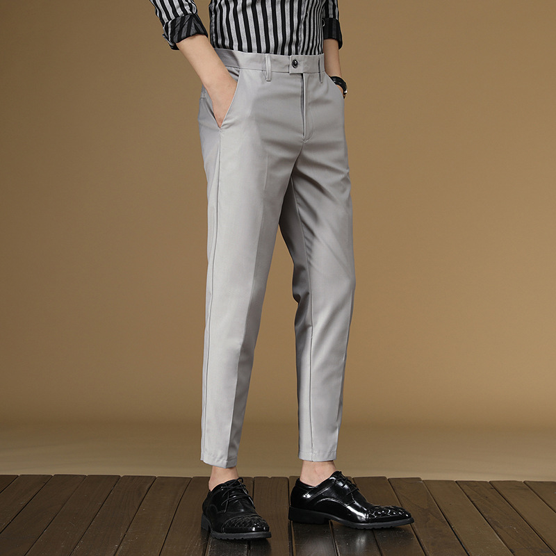 Men Formal Wear Summer - 남성용 여름 정장 바지, 레드 블랙