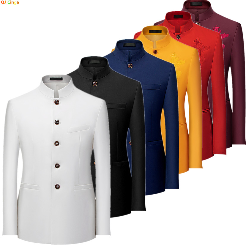 Formal Wear For Men Black Suit - 2026 남성용 중국 스타일 긴팔 정장