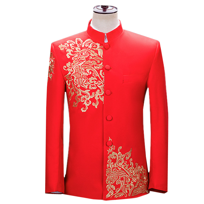 Men'S Vintage Formal Wear - 새로운 남성 자수 수트 재킷 빈티지