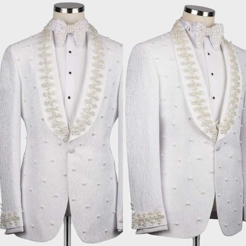 Men'S Formal Wear No Suit - 화이트 웨딩 남성 정장 패션 코튼
