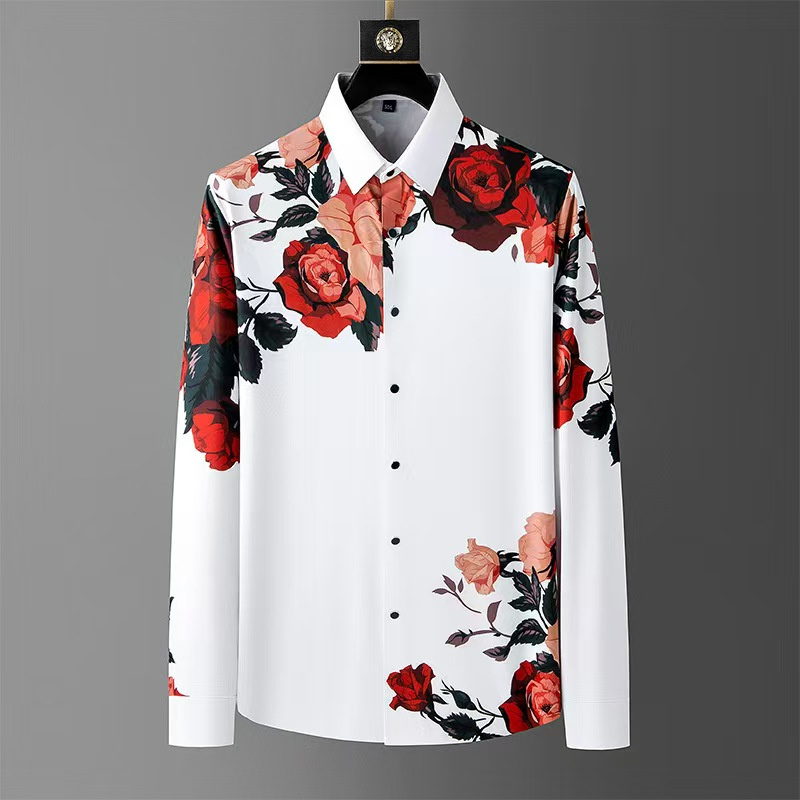 Men'S Vintage Formal Wear - 럭셔리 고품질 망 빈티지 꽃 인쇄