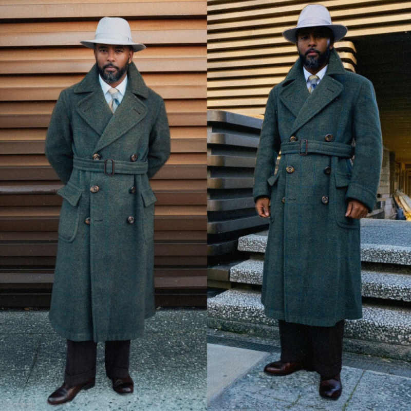Men'S Formal Wear No Suit - 우아한 남성용 오버코트 1피스 더블 브레스티드