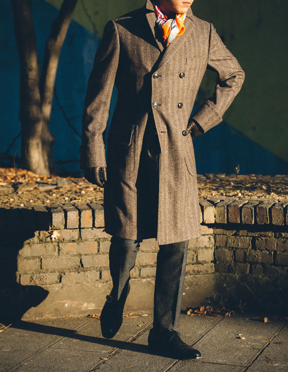 빈티지 울 혼방 헤링본 코트 남성용 맞춤형 더블 브레스 - Men'S Vintage Formal Wear 리뷰 및 가격