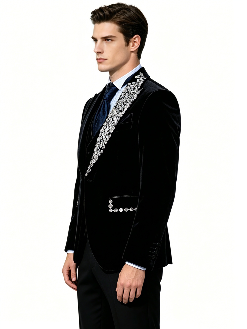 정장 벨벳 투피스 세트 플러스 사이즈 남성 정장 크리스 - Men'S Formal Wear No Suit 리뷰 및 가격