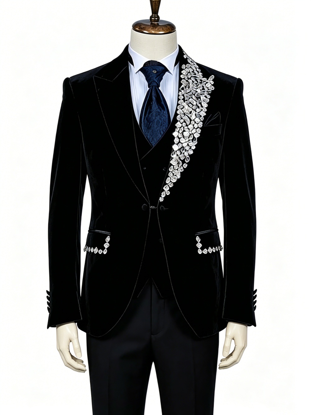 정장 벨벳 투피스 세트 플러스 사이즈 남성 정장 크리스 - Men'S Formal Wear No Suit 리뷰 및 가격