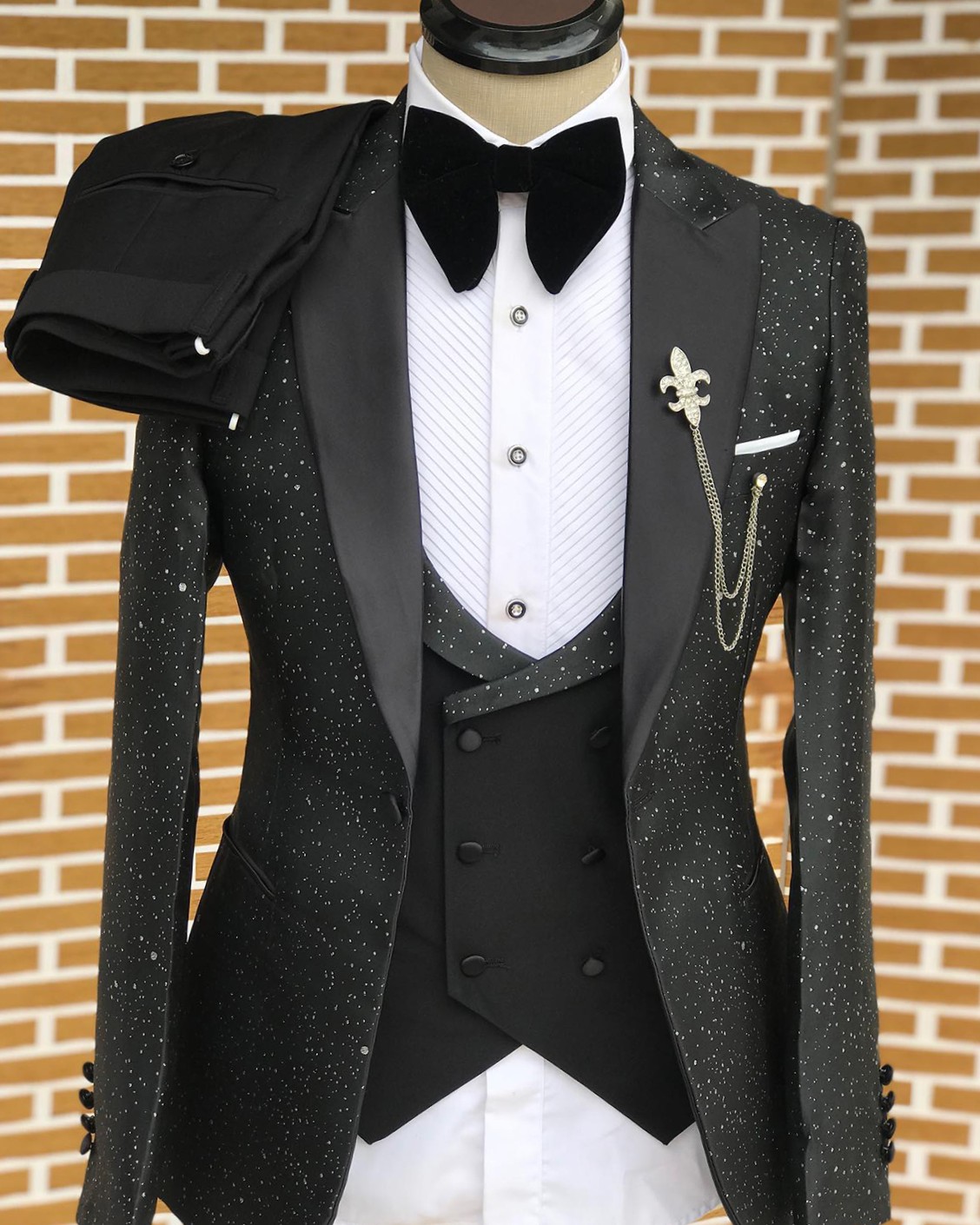 클래식 웨딩 남자 정장 스프레이 새로운 샤인 맞춤형 신 - Men'S Formal Wear No Suit 리뷰 및 가격