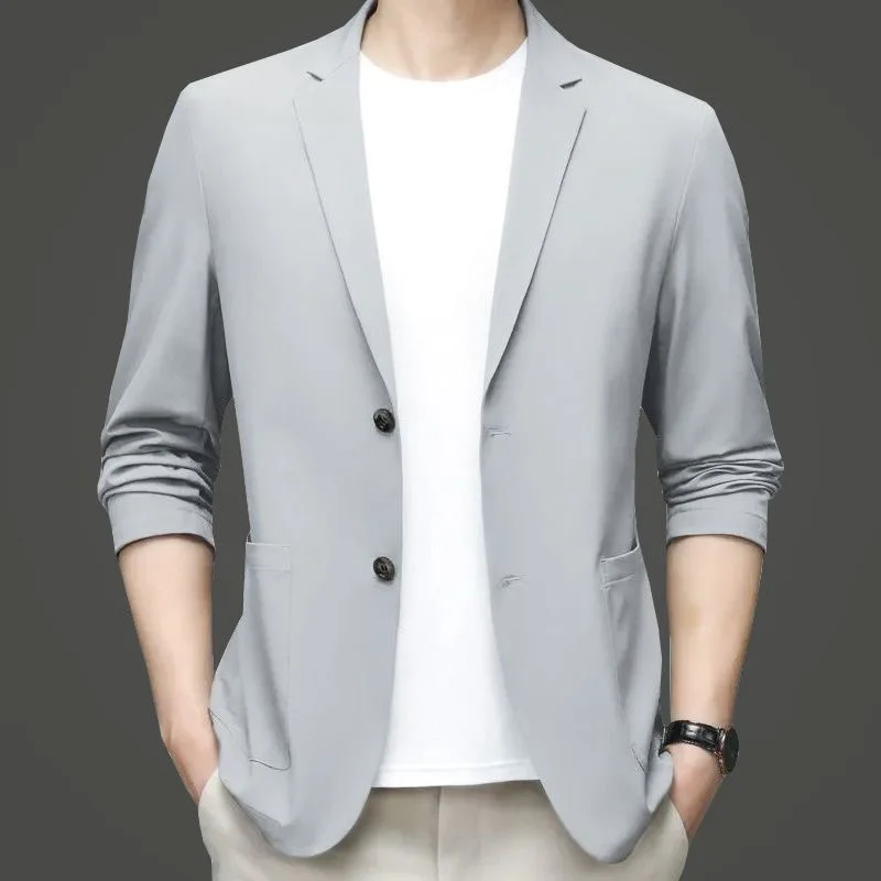 남성용 얇은 블레이저, 비즈니스 캐주얼 세트 재킷, 통 - Men Formal Wear Summer 리뷰 및 가격