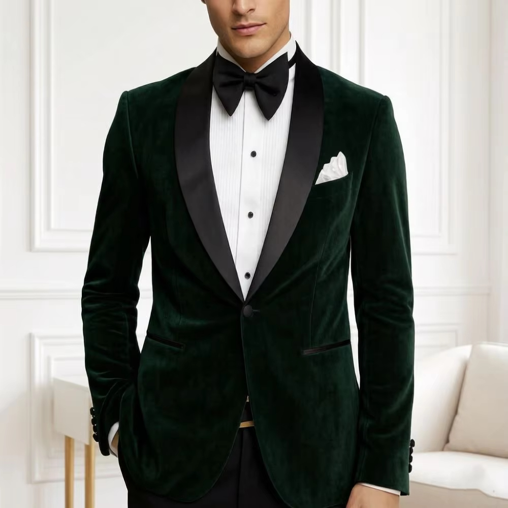 남성 벨벳 블레이저 슬림핏 수트 1피스 웨딩 턱시도 믹 - Formal Wear For Men Black Suit 리뷰 및 가격
