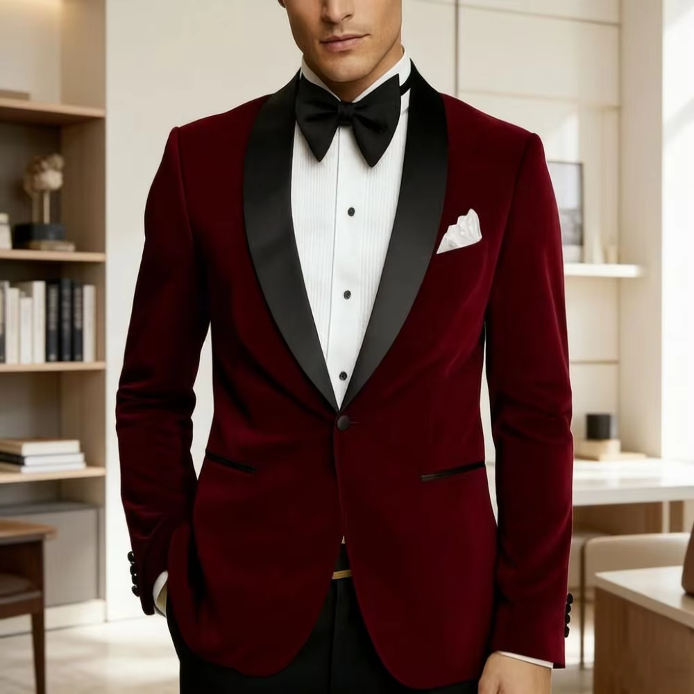 남성 벨벳 블레이저 슬림핏 수트 1피스 웨딩 턱시도 믹 - Formal Wear For Men Black Suit 리뷰 및 가격
