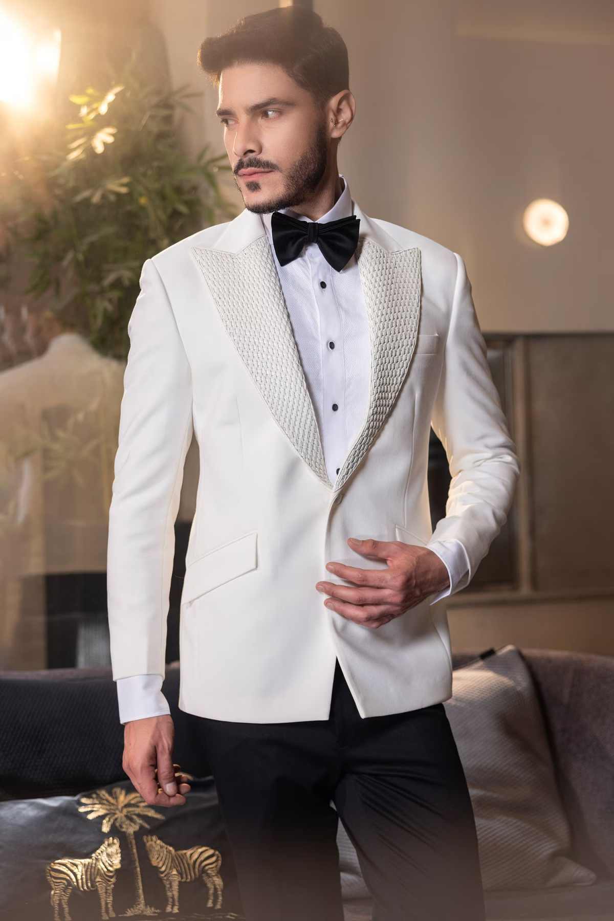 클래식 남성 정장 싱글 브레스트 2 조각 재킷과 바지  - Men'S Formal Wear No Suit 리뷰 및 가격