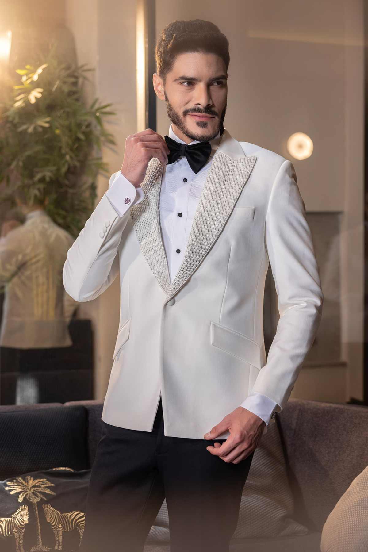 클래식 남성 정장 싱글 브레스트 2 조각 재킷과 바지  - Men'S Formal Wear No Suit 리뷰 및 가격