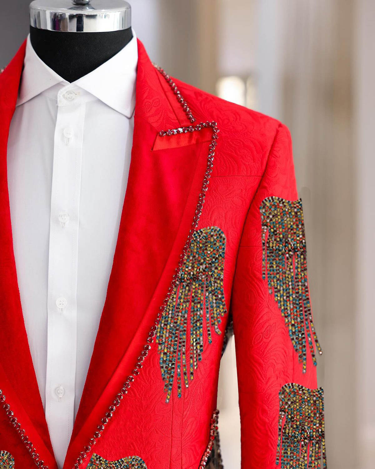 패션 웨딩 남자 정장 크리스탈 파티 정장 2-PCS 코 - Men'S Formal Wear No Suit 리뷰 및 가격