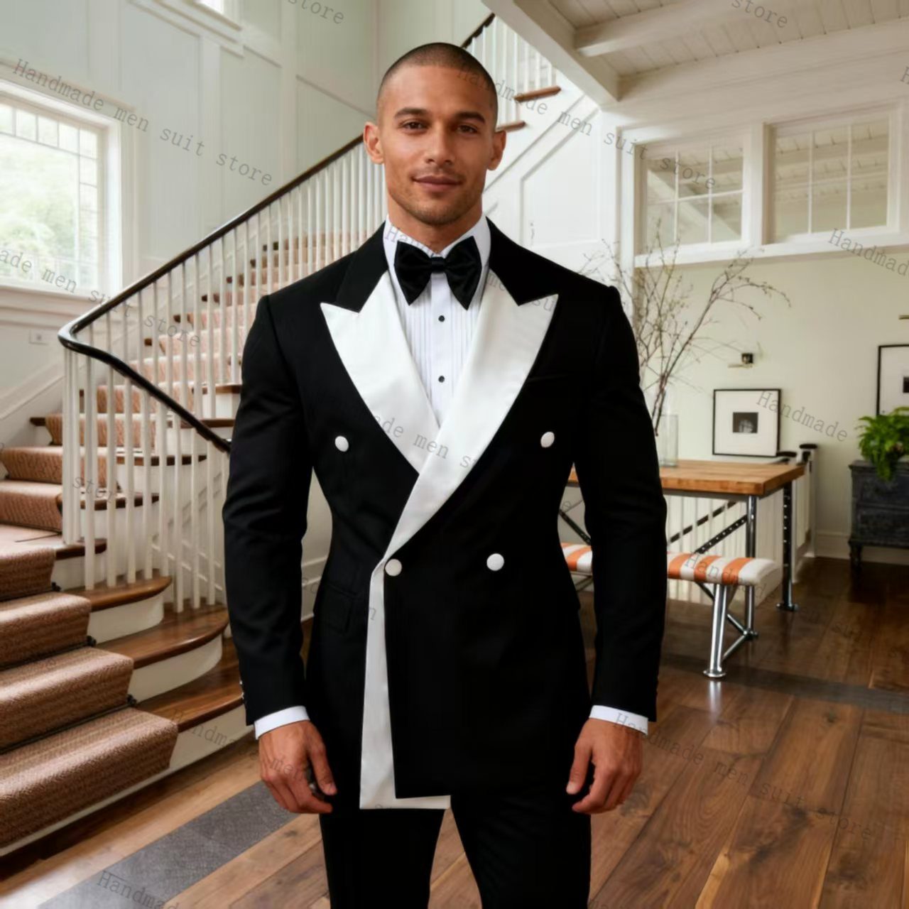 가을 남성 정장 2피스 블레이저+바지 블랙 화이트 게스 - Men Formal Wear Wedding Guest 리뷰 및 가격