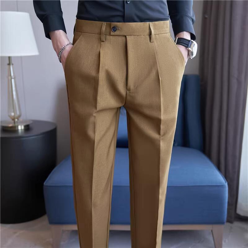 고품질 남성 단색 비즈니스 사무실 정장 바지 신상 포멀 - Men Formal Wear Shop 리뷰 및 가격