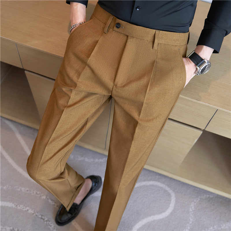 고품질 남성 단색 비즈니스 사무실 정장 바지 신상 포멀 - Men Formal Wear Shop 리뷰 및 가격