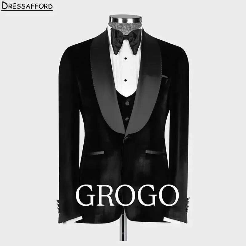 블랙 솔리드 정장 웨딩 수트 벨트 포함 남성 비즈니스  - Men'S Formal Wear No Suit 리뷰 및 가격