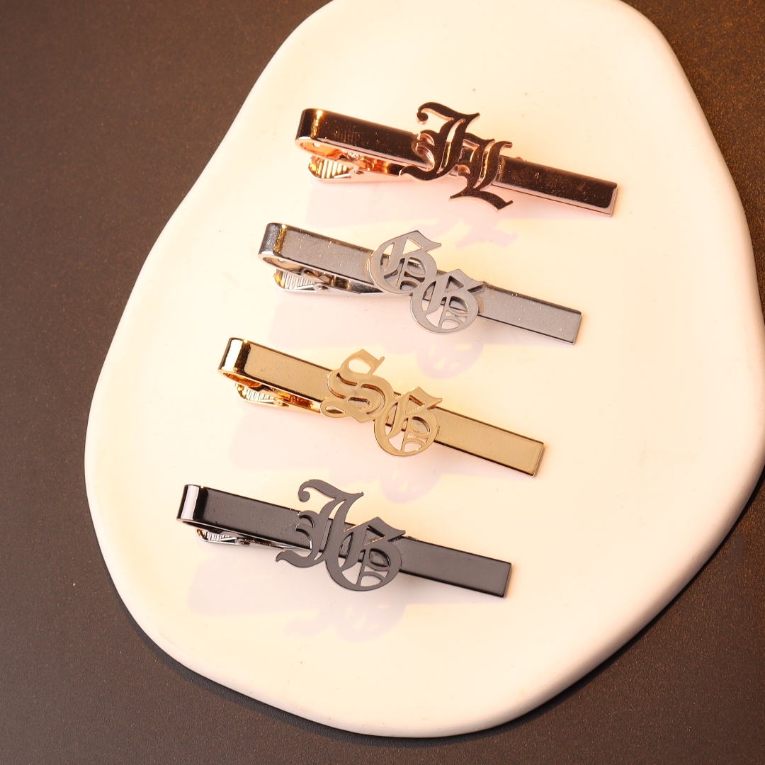 사용자 정의 이름 이니셜 남성용 넥타이 클립 웨딩 넥타 - Tie Bar Clip 리뷰 및 가격
