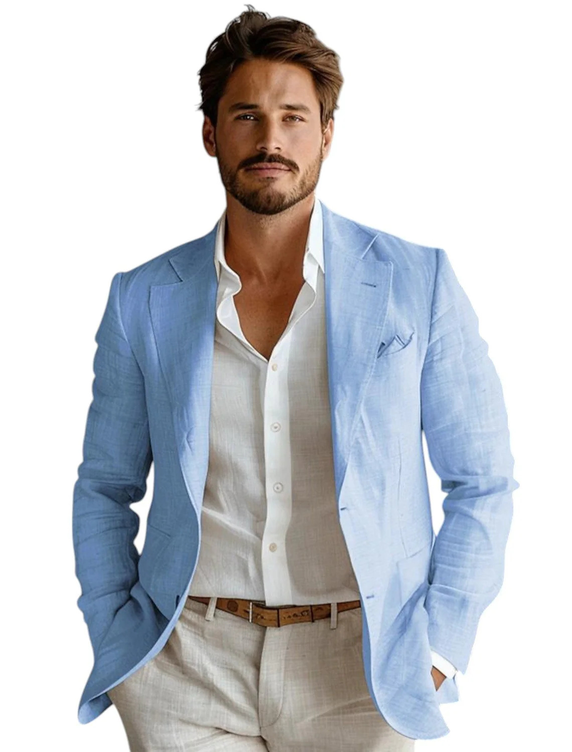 블루 슬림핏 남성 린넨 블레이저 캐주얼 파티 프롬 디자 - Men Formal Wear Summer 리뷰 및 가격