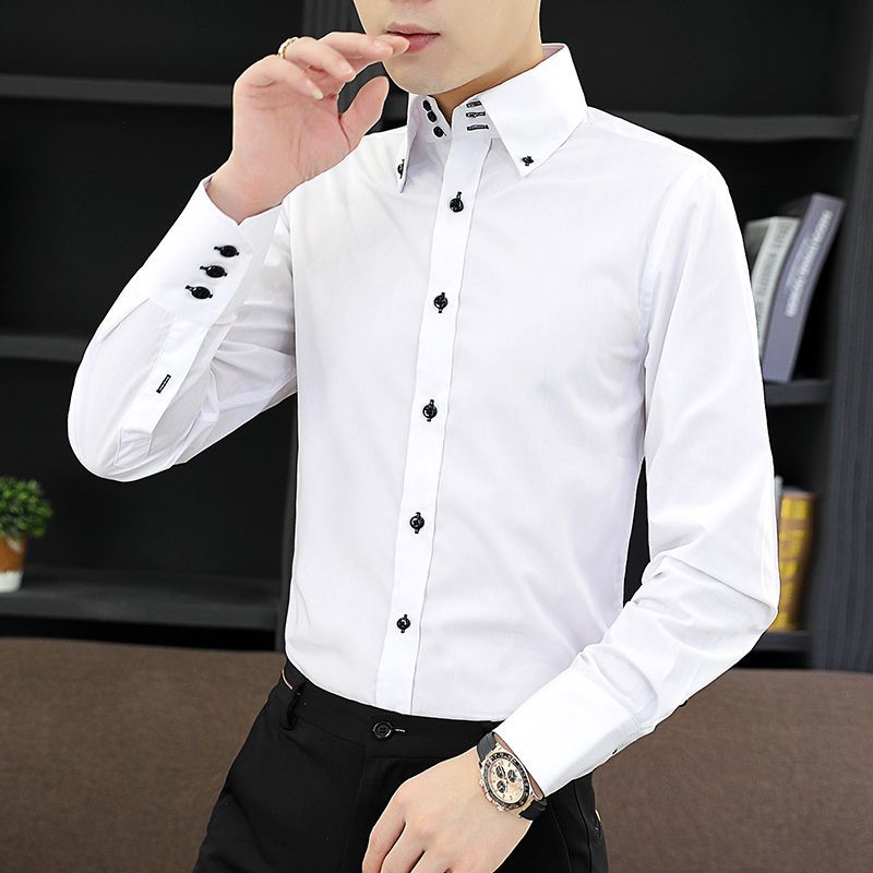 봄 가을 남성 임원 셔츠 한국 핏, 영구 프레스 정장  - Men Formal Wear Summer 리뷰 및 가격