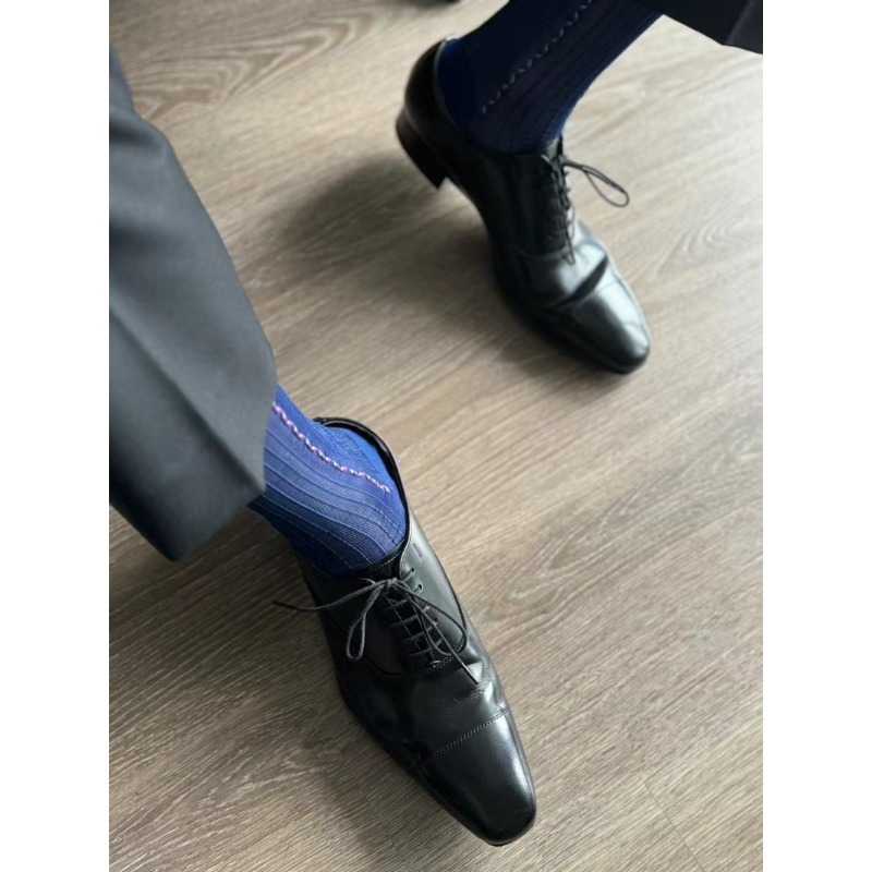 남성 드레스 양말 블루 블랙 정장용 시스루 양말 남성용 - Men'S Vintage Formal Wear 리뷰 및 가격