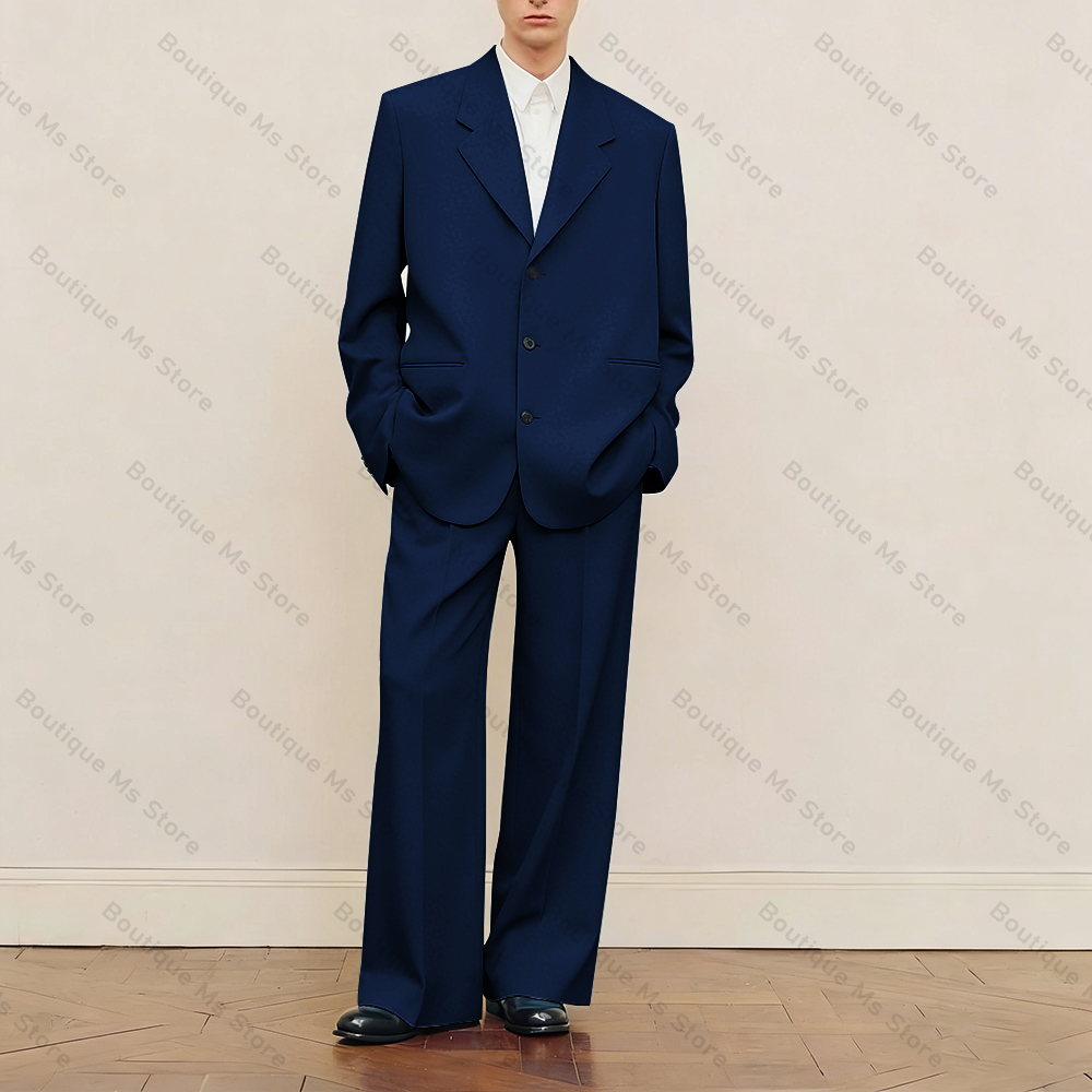 남성용 블랙 오버사이즈 수트 세트 싱글 브레스티드 패션 - Formal Wear For Men Black Suit 리뷰 및 가격