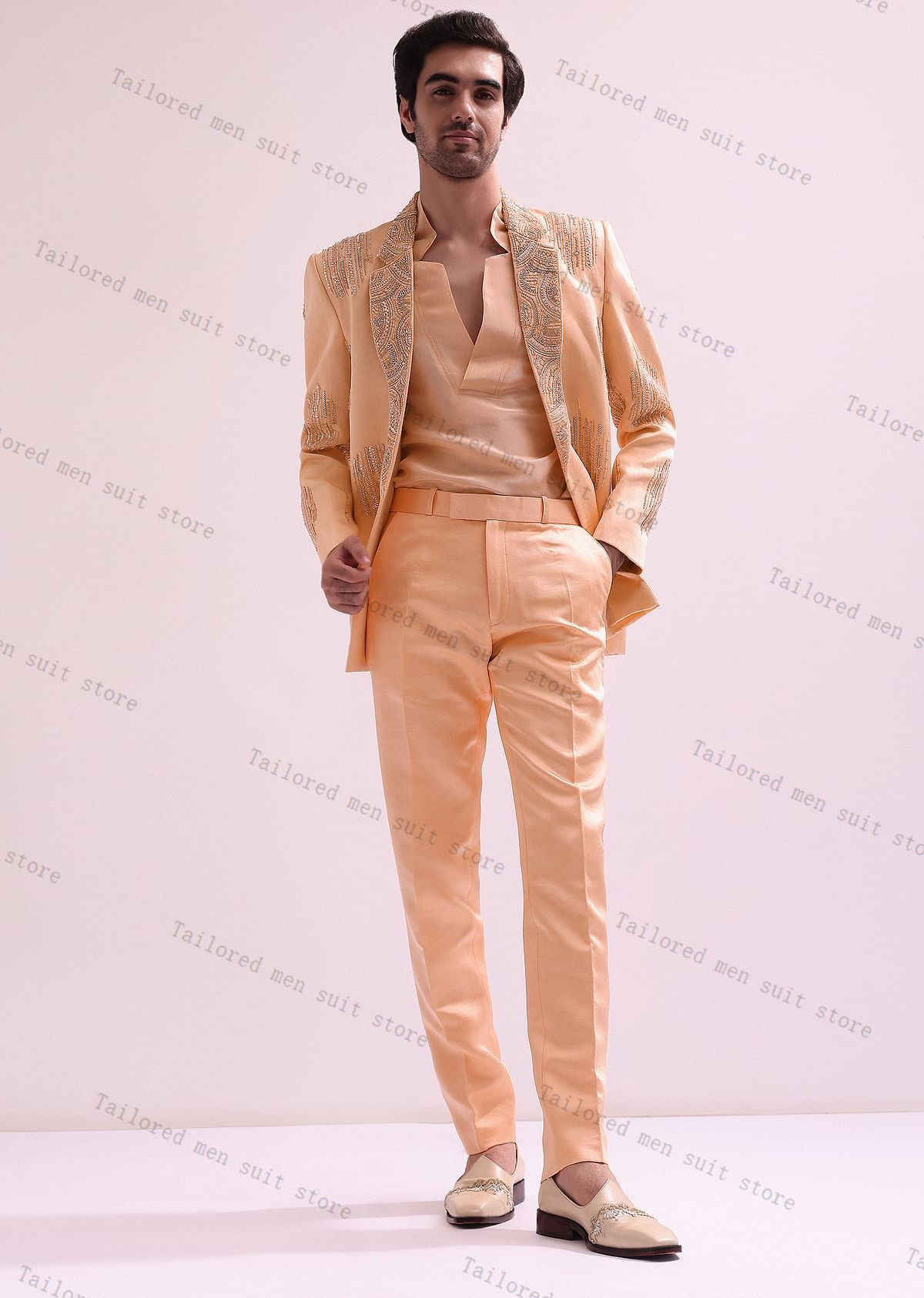 럭셔리 크리스탈 남성 정장 세트 2피스 블레이저+바지  - Men Formal Wear Wedding Guest 리뷰 및 가격